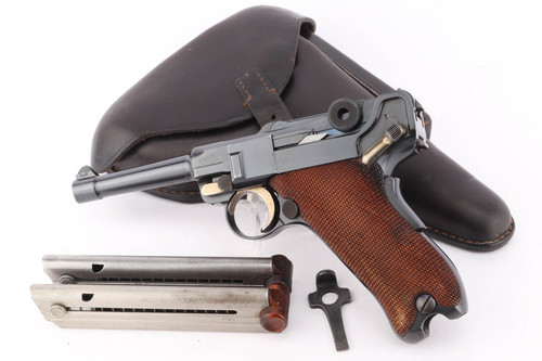 1906 DWM commercial 9mm Luger rig - with holster, magazine and tool