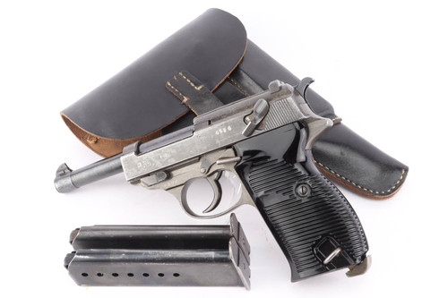 Dual-tone Mauser BYF 44 P.38 Police Eagle F rig - with holster and magazines