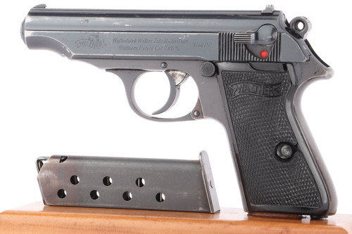RJ marked Walther PP pistol - left side with magazine