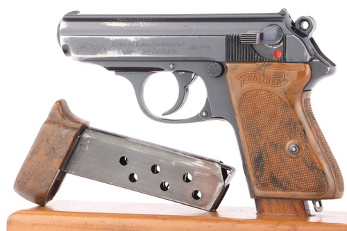1937 commercial Walther PPK with box magazine - left side with magazine