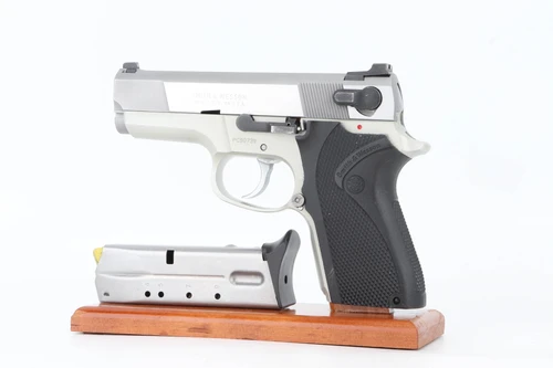 Smith & Wesson Model 4006 Shorty Forty .40 S&W pistol - left side with magazines