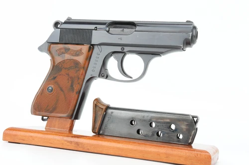 High polish Police Eagle C Walther PPK pistol - right side with magazine