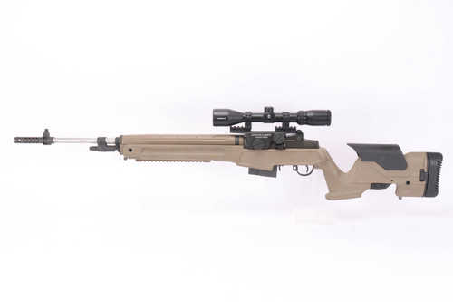 Springfield Armory M1A Loaded 6.5 Creedmoor rifle with scope - left side full view