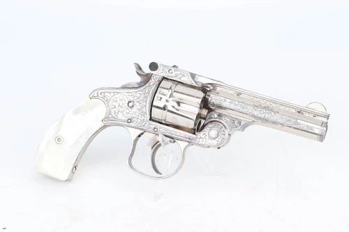 Nickeled, Engraved Smith & Wesson DA Top-Break Revolver - .38 S&W - photo 2 of 14