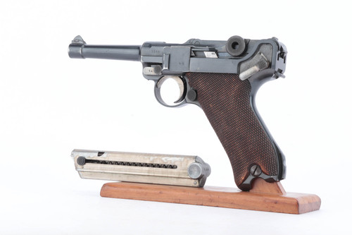 Double Date, Police Reworked 1921 DWM Luger - Matching Magazine