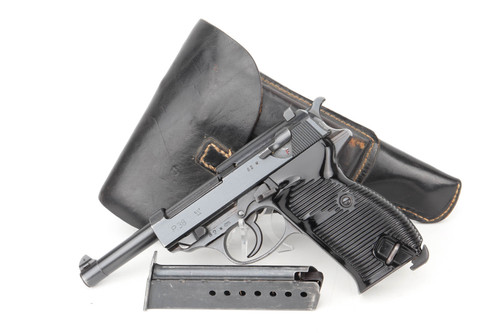 1944 byf 44 Mauser P.38 9mm pistol rig - shown with soft shell holster and jvd magazine