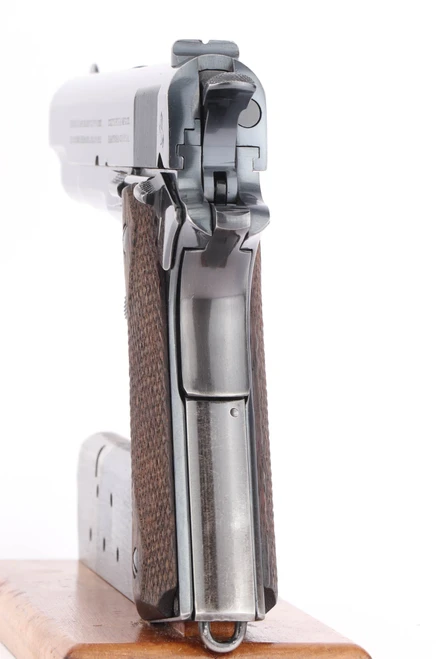 1917 commercial Colt Government Model 1911 .45 ACP pistol - rear view of hammer and mainspring housing