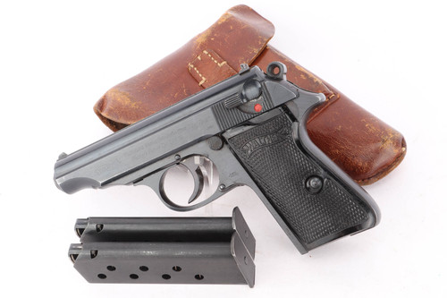 1943 Waffen Walther PP rig - pistol with holster and two wartime magazines