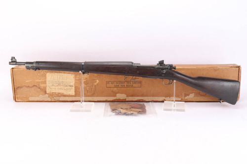 1943 Smith Corona Model 1903A3 .30-06 rifle - shown with original DCM shipping box and envelope