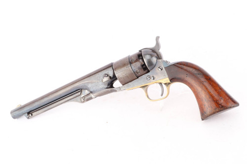 1867 Colt Model 1860 Army .44 revolver - left side view with walnut grips and brass trigger guard