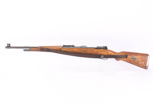 1944 Waffenfabrik Brunn (dou) K98k Semi-Kriegsmodell 8mm Mauser rifle - full left side view with leather sling