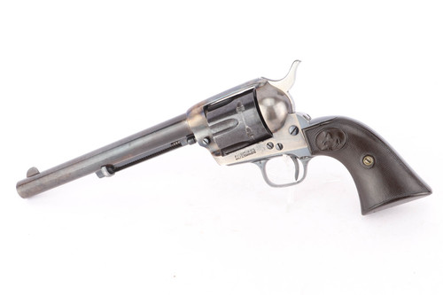 1924 First Generation Colt Single Action Army .45 revolver - left side view with 7 1/2 inch barrel and hard rubber grips
