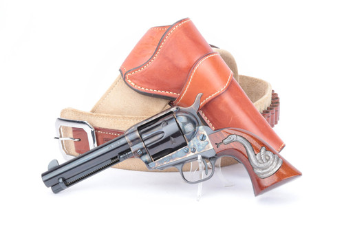 2010 Cimarron Single Action Army .45 Colt revolver - rig with Bianchi Frontier Gunleather holster and cartridge belt