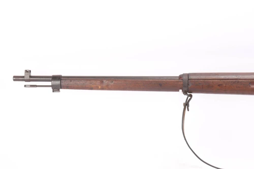 Nagoya Type 38 Arisaka 6.5x50sr rifle, 26th Series - muzzle and front band, left side