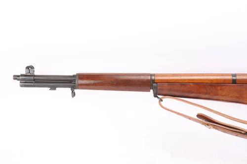 1942 Springfield M1 Garand .30-06 - left side of barrel, gas cylinder and front sight