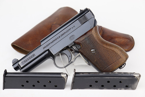 Kriegsmarine Mauser Model 1934 7.65mm rig - shown with Navy-style holster and two magazines