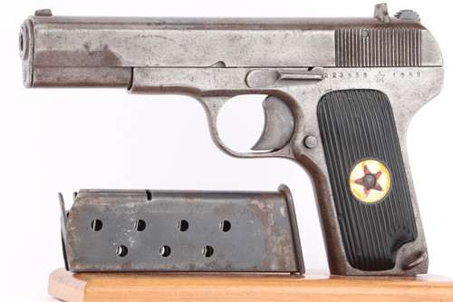1953 Chicom Tokarev Type 51 7.62x25 pistol - left side view with magazine