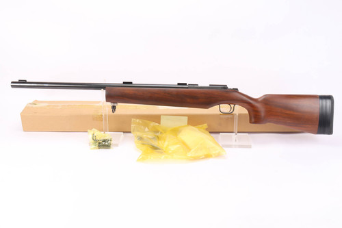 Kimber Model 82 Government .22 LR CMP rifle - shown with original box and bagged sights and bolt