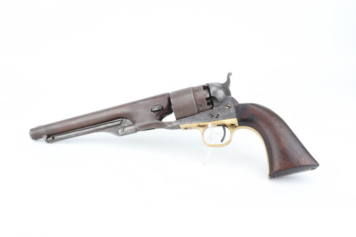Antique Colt Model 1860 Army percussion revolver 63040 side view