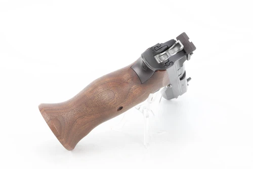 SIG P210 Heavy Frame - target-style wood grip with palm shelf and adjustable rear sight