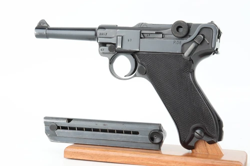 Left side of BYF 42 Black Widow Mauser Luger