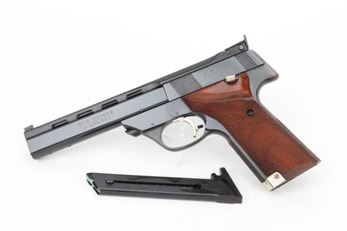 Left side of High Standard The Victor Military with magazine
