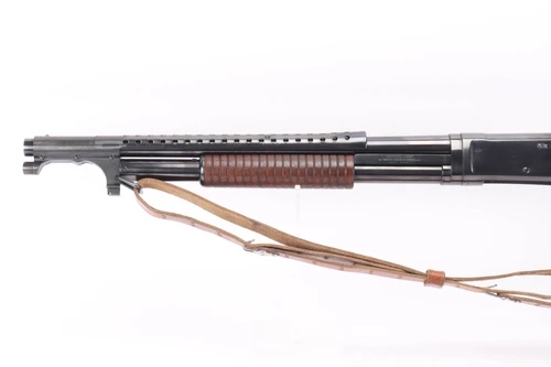 1906 Winchester Model 1897 faux trench gun 12 gauge - left side of heat shield, bayonet lug and forend