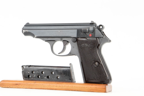 1944 Police Eagle F Walther PP .32 ACP pistol left side with magazine