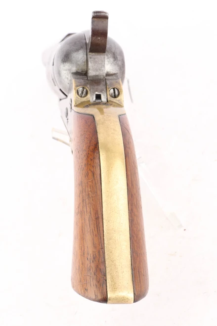 Antique Colt Model 1849 Pocket Revolver - rear view of grip and backstrap