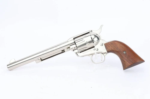 1978 nickel Colt Single Action Army 7.5 inch .45 Colt - left side view