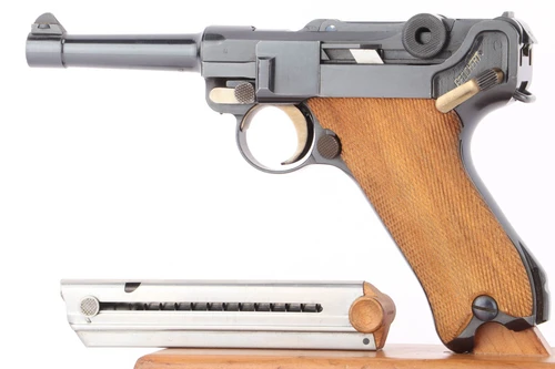 Gorgeous Boxed 1920's Commercial DWM Luger - .30 Luger - left side with magazine