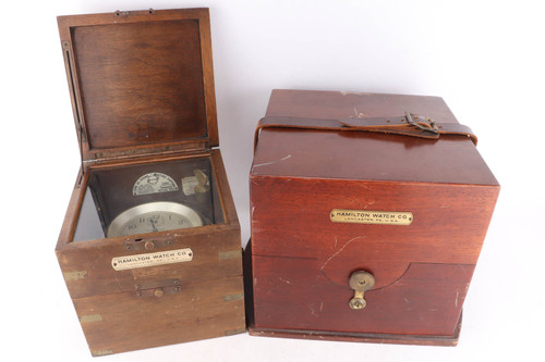 Beautiful, Scarce Hamilton Watch Co. Model 21 Maritime Commission Chronometer