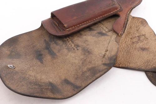 1943 Richard Ehrhardt 7.65mm pigskin holster - open flap showing the inside