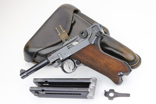 Excellent 1939 Luger Rig - 2 Matching Magazines - 1