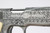 Engraved Colt ACE and National Match set by Mel Wood in case - engraved slide markings close-up