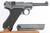 1945 end-of-war PX Luger - front view of muzzle