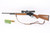 1971 JM marked Marlin 444S lever action rifle with scope and ammunition - left side full view with sling and ammunition