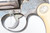 Silver engraved Colt Police Positive .38 revolver, Oscar G. Olander - right side frame engraving close-up