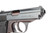 End-of-production dural Walther PPK with black grip - right side slide close-up