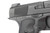 Hudson H9 9mm Luger pistol - left side slide and grip close-up