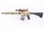 HK MR762A1 75th Anniversary Edition rifle in Tropentarn camo - left side full view with scope