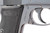 1932 commercial Walther PP pistol - left side grip close-up