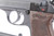 Waffen Walther PPK with gray grip - left side slide markings close-up