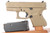 Gen 5 Glock 26 9mm desert tan pistol - left side view with magazine