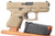 Gen 5 Glock 26 9mm desert tan pistol - right side profile with two magazines