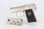 Nickel engraved Walther Model 9 6.35mm - left side view with nickeled magazine