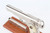 1940 factory nickel Colt Model 1908 Pocket Hammerless .380 pistol - top view of slide