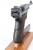 1913 Dutch East Indies DWM M.11 Luger - rear view of the toggle and coarse checkered grips