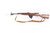 1953 Russian Tula SKS 7.62x39 rifle - left side view with bayonet extended and sling