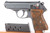 1938 Commercial Walther PPK 7.65mm pistol - left side view with wartime magazine